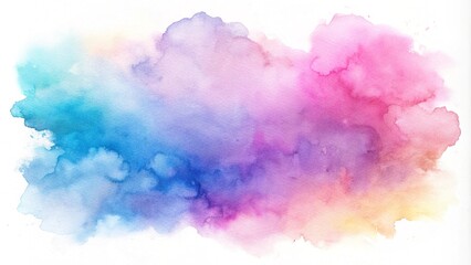 Abstract pink watercolor on white background. The color splashing on the paper. Abstract pink watercolor background texture on white, hand painted on paper