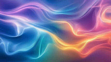 Fototapeta premium Incorporate flowing, undulating light patterns that ripple across the scene, resembling waves or streams of energy. 