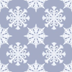 Winter seamless pattern. Pattern Christmas snowflakes.Cute aesthetic watercolor  pattern  for Christmas and New Year.