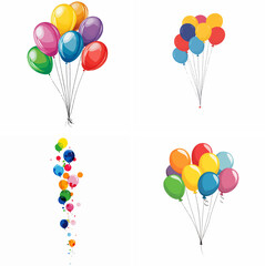 Balloons isolated on white green balloons balloons sky balloons blue balloons confetti hot air