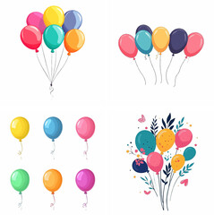 Balloons isolated on white green balloons balloons sky balloons blue balloons confetti hot air