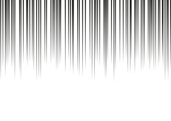 Vector illustration of manga effect on top border in black and white.