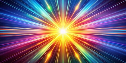 Obraz premium Shine Ray Motion Graphic Animation Center Light Effects for Dynamic Visuals