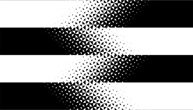 Black and white halftone pattern with transition effect. Made from geometric shape for sporty background and jersey design. Vector Format Illustration 