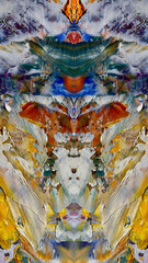 Abstract background art . Ethnic pattern. Mixtures of oil paint. Trendy hand painting canvas. Wall decor and Wall art prints Idea. 3D Texture. Art object