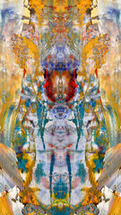 Abstract background art . Ethnic pattern. Mixtures of oil paint. Trendy hand painting canvas. Wall decor and Wall art prints Idea. 3D Texture. Art object