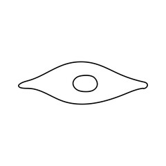 Eye Icon. Boho Outline Vector Illustration Style.
