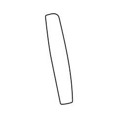 Rectangle Vertical Thin Icon. Boho Outline Vector Illustration Style.