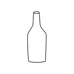 Vas Bottle Single Icon. Boho Outline Vector Illustration Style.