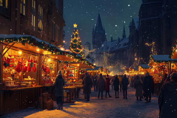 christmas tree in the city