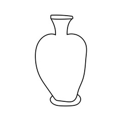 Vas Covers Icon. Boho Outline Vector Illustration Style.