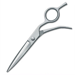 Obraz premium silver hairdressing scissors illustration on white background