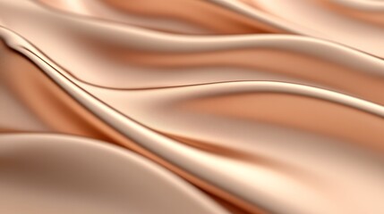 Abstract background with soft, flowing, light brown silky fabric.