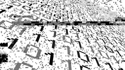 Obraz premium Perspective wall of binary code digital pattern background