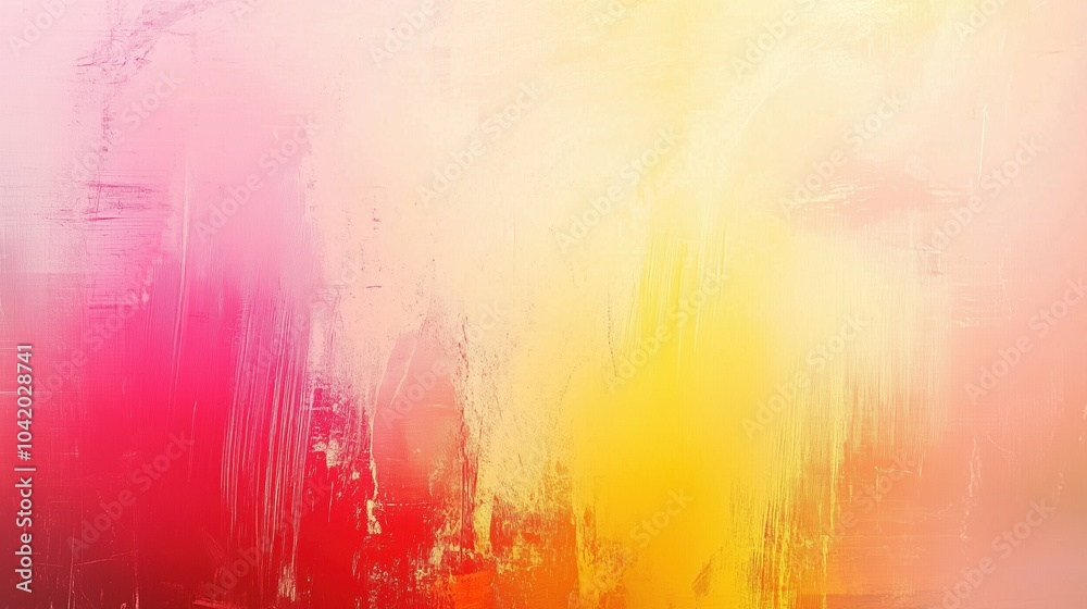 Aufkleber bright and cheerful abstract background with blurred light pink and yellow colors, featuring a soft 