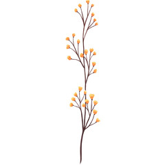 Fototapeta premium Watercolor Wild Flower Wilf Branch Nature Floral