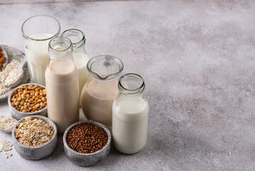 Plant based vegan non dairy alternative milk