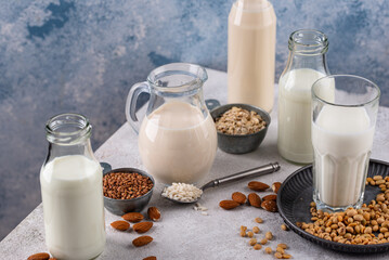 Plant based vegan non dairy alternative milk