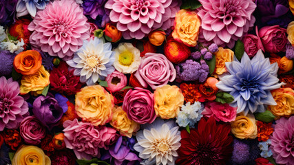 A Vibrant Display of Colorful Flowers in Bloom Showcasing Nature's Beauty During Spring