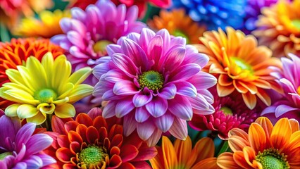 Fototapeta premium colorful flowers in bloom Extreme Close-Up