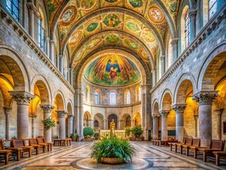 Obraz premium Stunning Apse and Altar in Basilica of Aquileia, Italy - Architectural Marvel and Historical Landmark