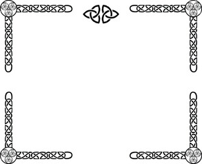 Celtic Lace Frame with Triskeles and Two Triquetras Header
