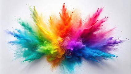 Fototapeta premium colorful powder on white background