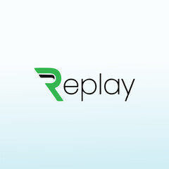 Word Replay vector logo design