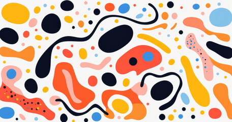 A vibrant abstract design featuring colorful shapes and patterns isolated on white background, ideal for backgrounds or artistic projects.