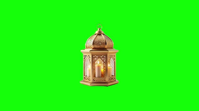Lattern design green screen animation motion graphic with chroma key clip template 4k Background. Easy removed green screen. High resolution. Ultra High Definition, 4k video.