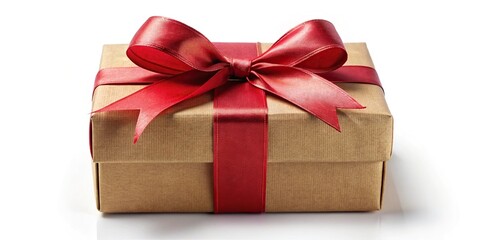 Obraz premium Colorful gift present box with ribbon bow for Christmas celebration