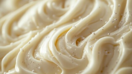 Detailed shot of cream cheese revealing its smooth texture