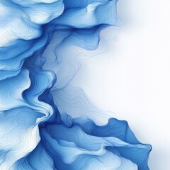 Abstract blue waves with flowing contours, creating a soothing and serene atmosphere.