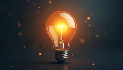 A conceptual graphic that uses a light bulb as a metaphor for a clever idea or breakthrough, signifying brilliant marketing strategy planning and innovative company thinking. 
