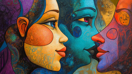 Incorporate subtle cultural elements that show how expressions may be interpreted differently across various societies, while still focusing on the universal nature of emotions.