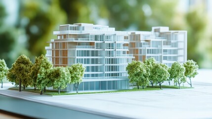 Detailed view of eco-friendly building blueprints, highlighting sustainable materials and construction practices.