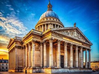 Obraz premium Stunning Portrait of the Pantheon Dome in Rome, Capturing Architectural Grandeur and Historical Beauty