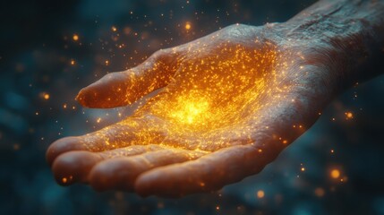 The magic of creation capturing the essence of light in a handful of sparkles