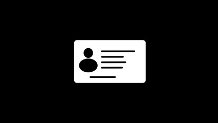 identification card outline icon isolated on background. id card icon. Identification card