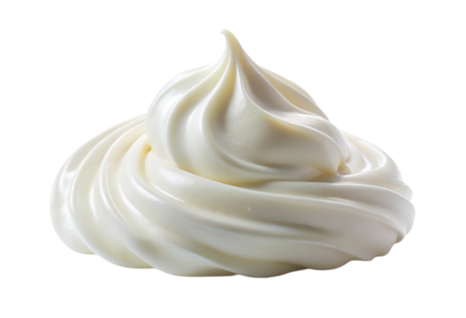  smooth dollop of white cream isolated on a white (1) png
