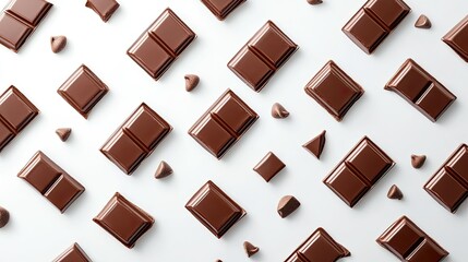 Flat lay of chocolate bar packaging templates displayed on a simple white background with editable areas.