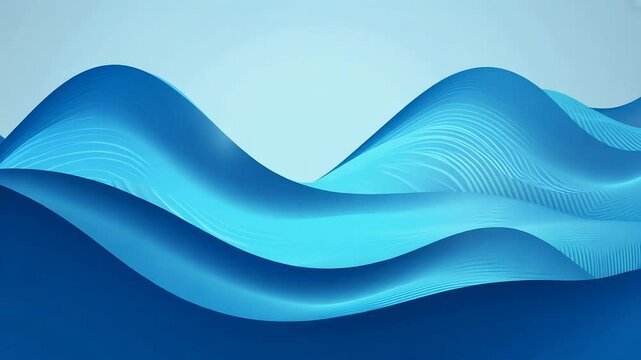 Captivating 4K Animation Vector Blue Waves Light Filtering Creating Smooth Technological Wavy Background Intros wave christmas water surface particle tech rippling slow motion intro liquid abstract