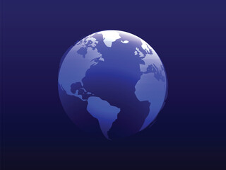 Naklejka premium Earth Globe Views realistic illustration Flat Modern Design for Web Page, Banner, Presentation etc.