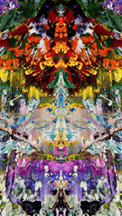 Abstract background art . Ethnic pattern. Mixtures of oil paint. Trendy hand painting canvas. Wall decor and Wall art prints Idea. 3D Texture. Art object