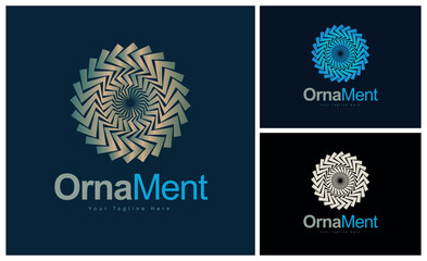 ornament pattern colourful set modern luxury art and craft logo template design