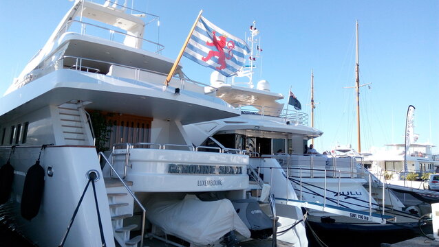 luxury ship in the harbor