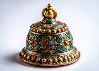 Tibetan Bronze Bell for Meditation and Ritual Practices in Alternative Therapy