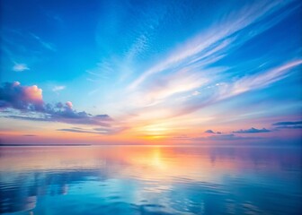 Obraz premium Tranquil Dawn Sky with Soft Blue and White Gradient for Serene Backgrounds