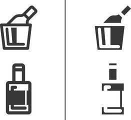 Drink and bottle icon design