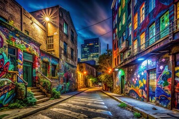 Fototapeta premium Eksploracja miejska: Urzekające wzory bazgrołów na miejskim krajobrazie dla miłośników sztuki